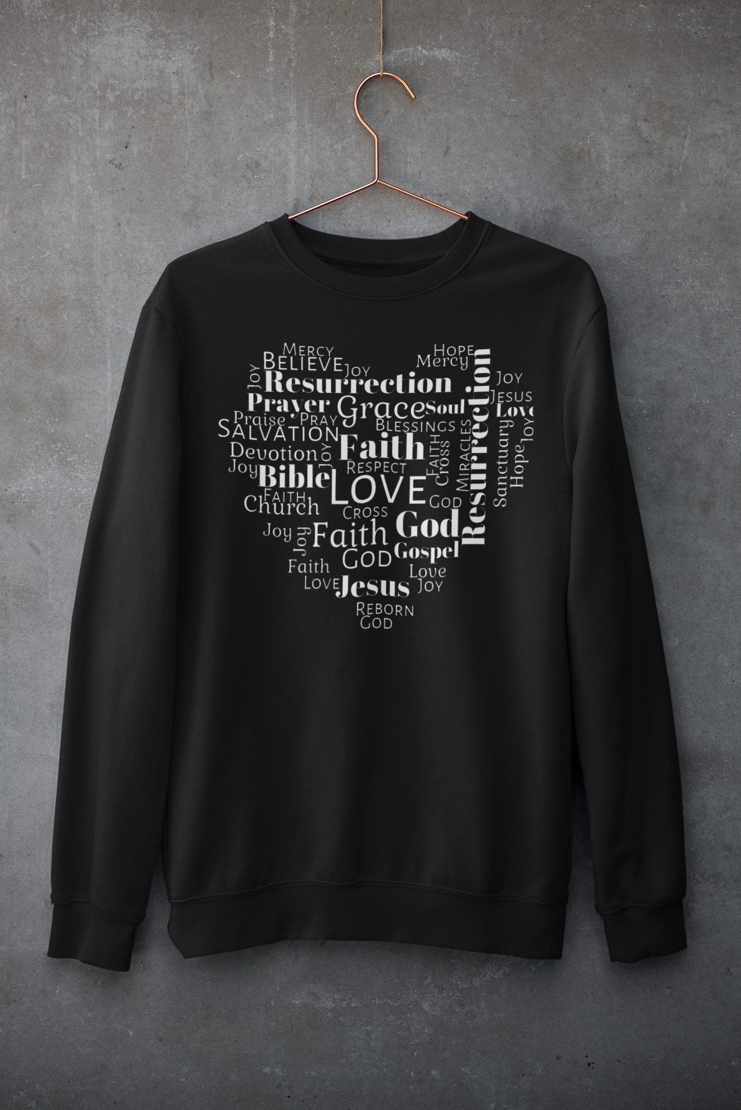 PREMIUM - Word Heart Sweatshirt (AS Colour Brand)